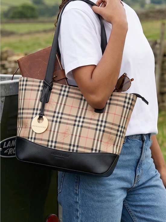 Burberry Handbags - Burberry Haymarket Check canvas-Tote W/COA Giftable condition!